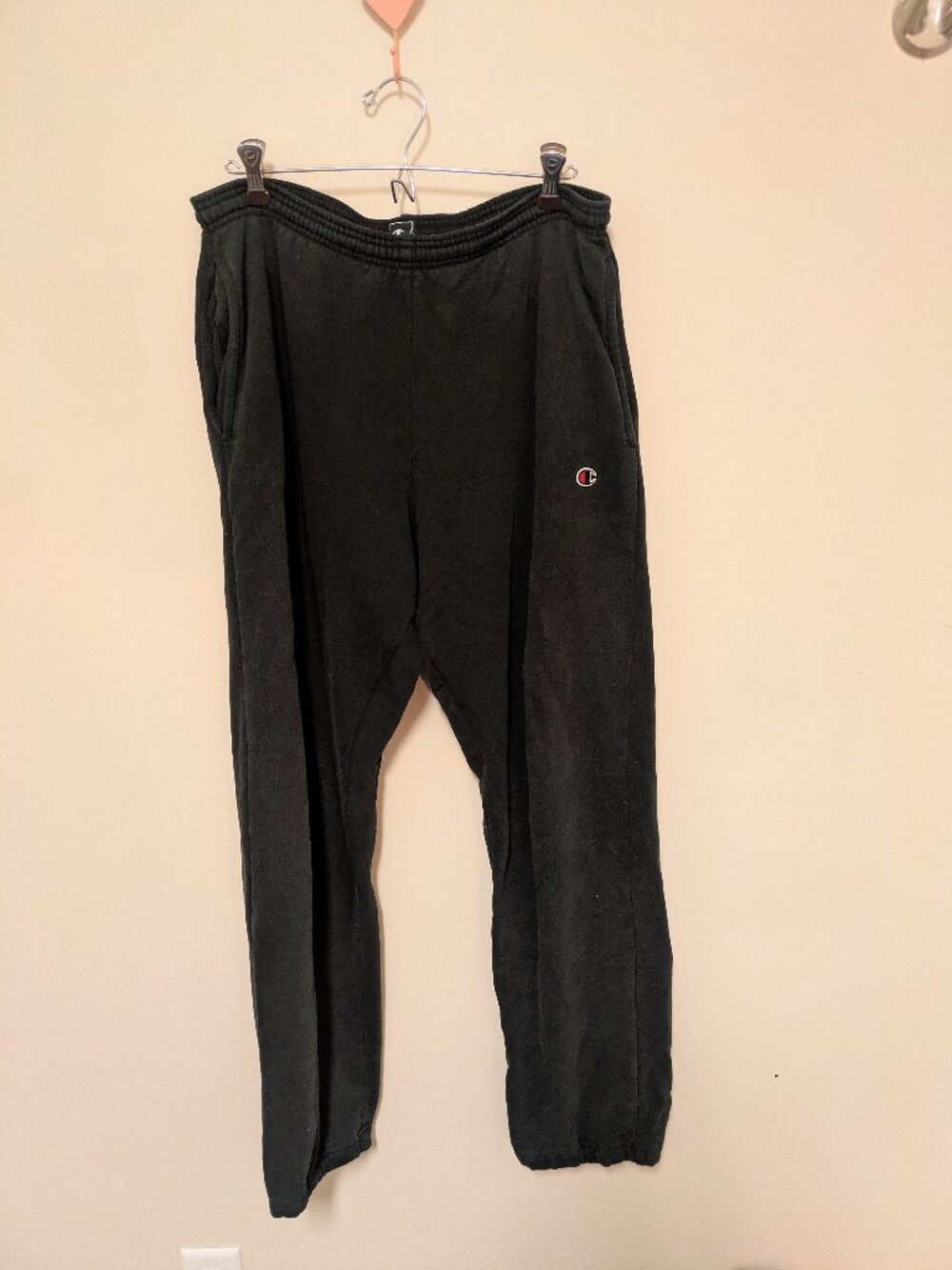 Champion black joggers men's medium cotton loungewear